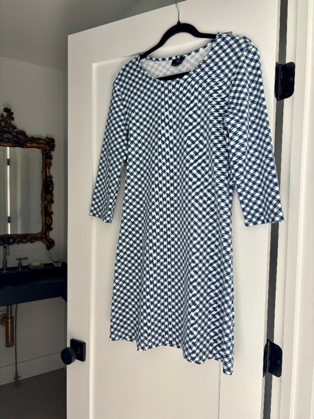 Sailor‑Sailor Navy Gingham Dress – Size Medium